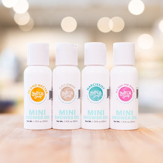 Coconut Mini Shower Oil by Buff City Soap Supply, LLC
