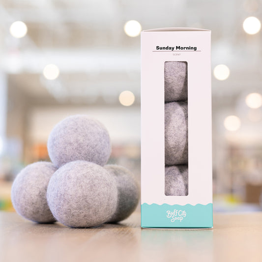 Sunday Morning Wool Dryer Balls (Set of 3) by Buff City Soap Supply, LLC